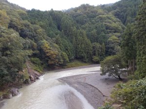 この日は濁流　牧田川