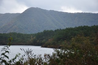 西湖　溶岩流の末端