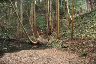 二の門の前　水堀と石垣