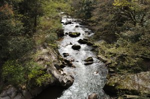 上流　岩が少なくなる